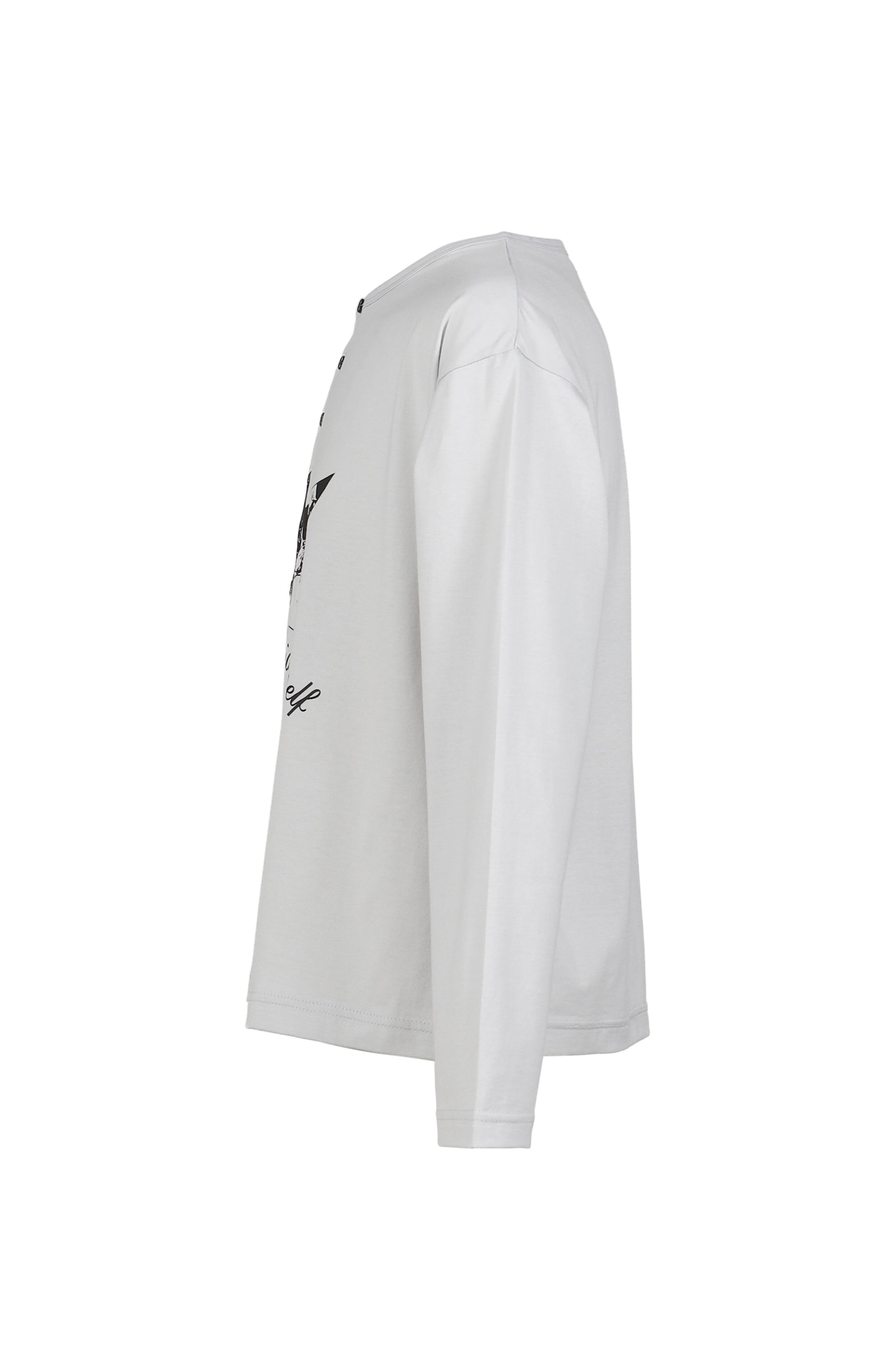 16 HENLEY LONG SLEEVE / SIL GRY