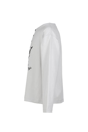 16 HENLEY LONG SLEEVE / SIL GRY