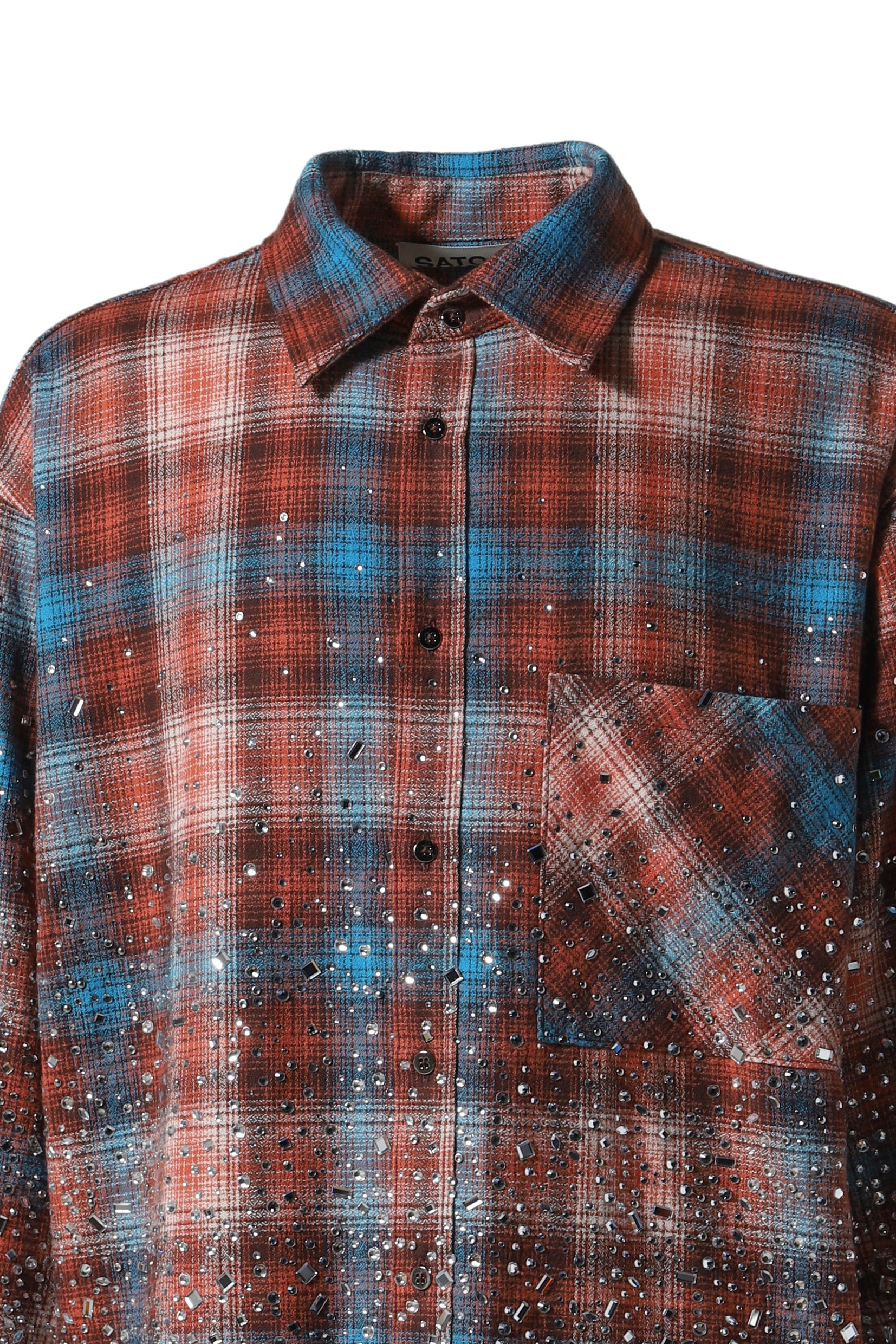 OTHER SCENES SHATTERED GLASS FLANNEL / RED/BLU