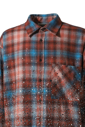 OTHER SCENES SHATTERED GLASS FLANNEL / RED/BLU