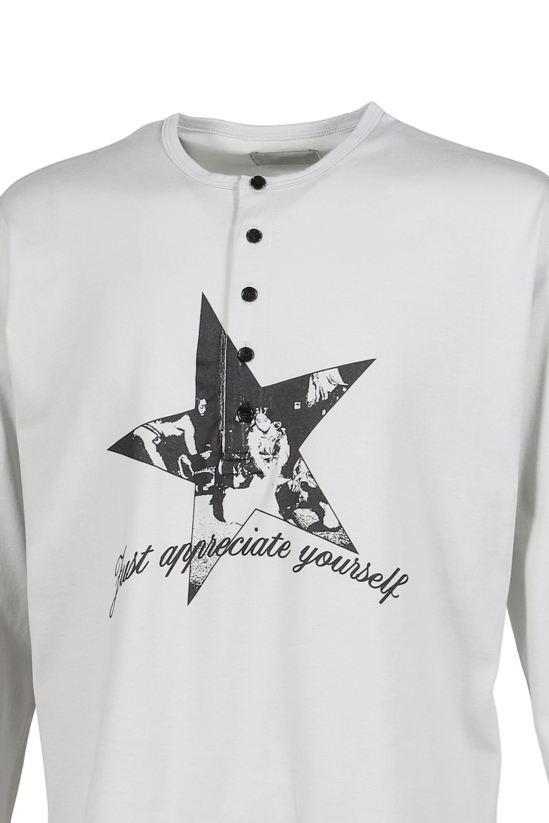 16 HENLEY LONG SLEEVE / SIL GRY