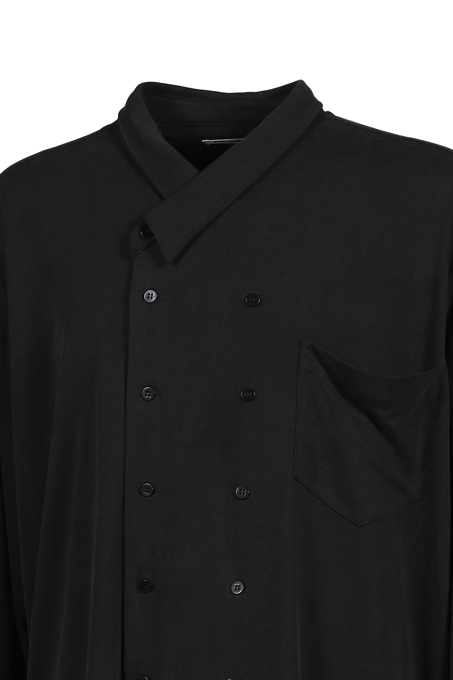 LIQUID DOUBLE BREASTED SHIRT / BLK