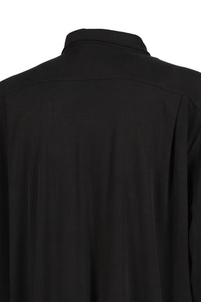 LIQUID DOUBLE BREASTED SHIRT / BLK