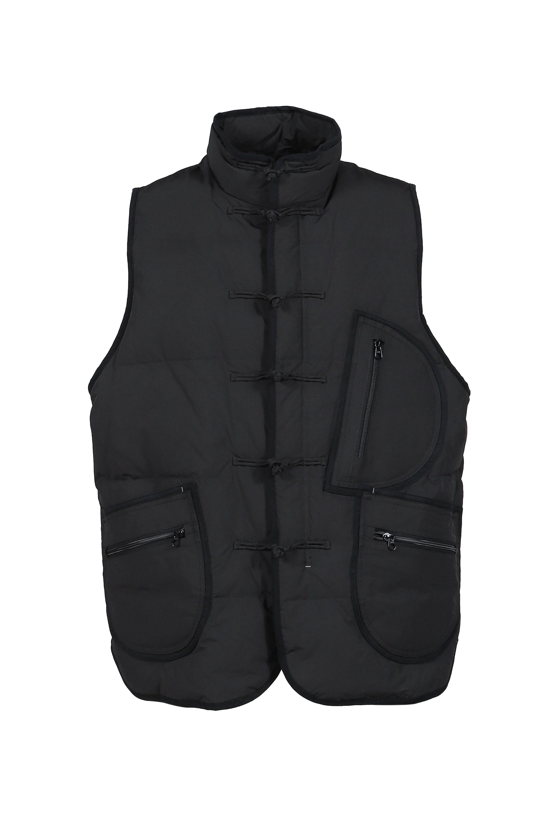 WEATHER CHINESE DOWN VEST / BLK