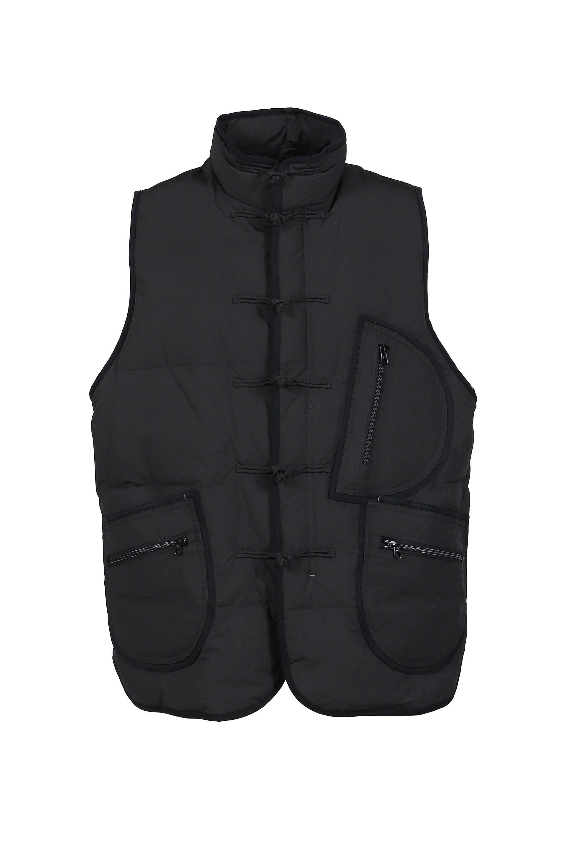 WEATHER CHINESE DOWN VEST / BLK