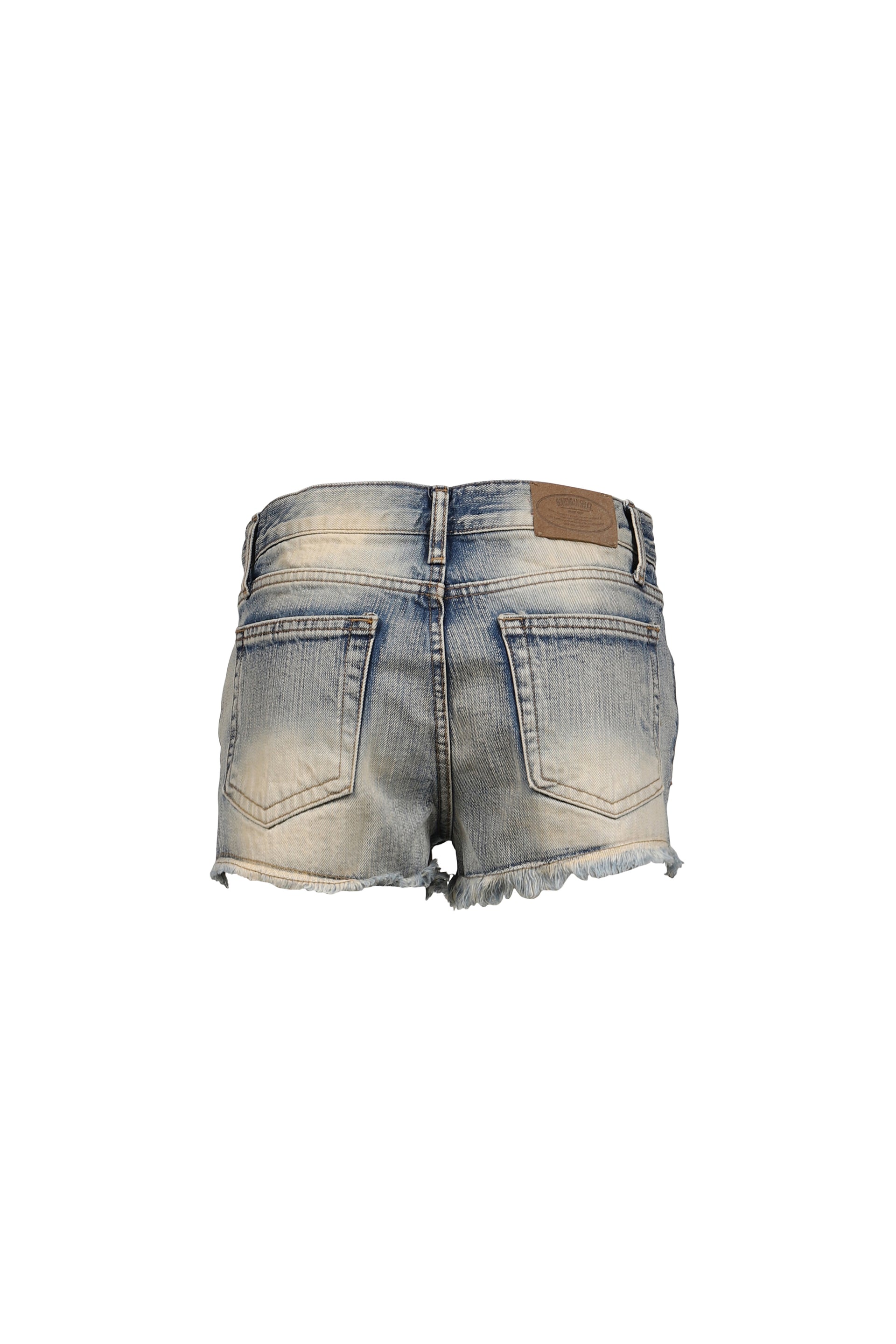 LIGHT SLUB DAMAGE SHORTS / BLU