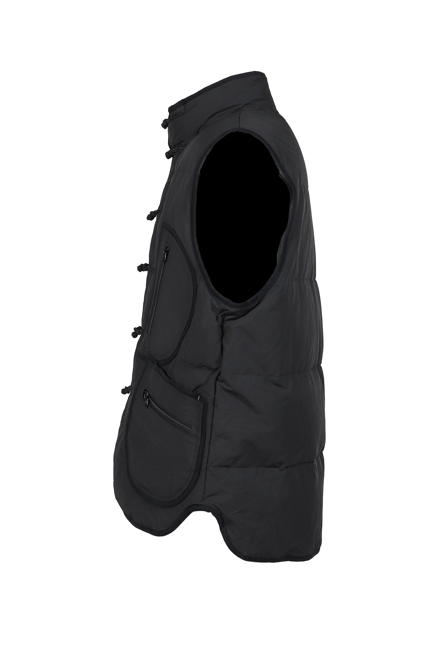 WEATHER CHINESE DOWN VEST / BLK