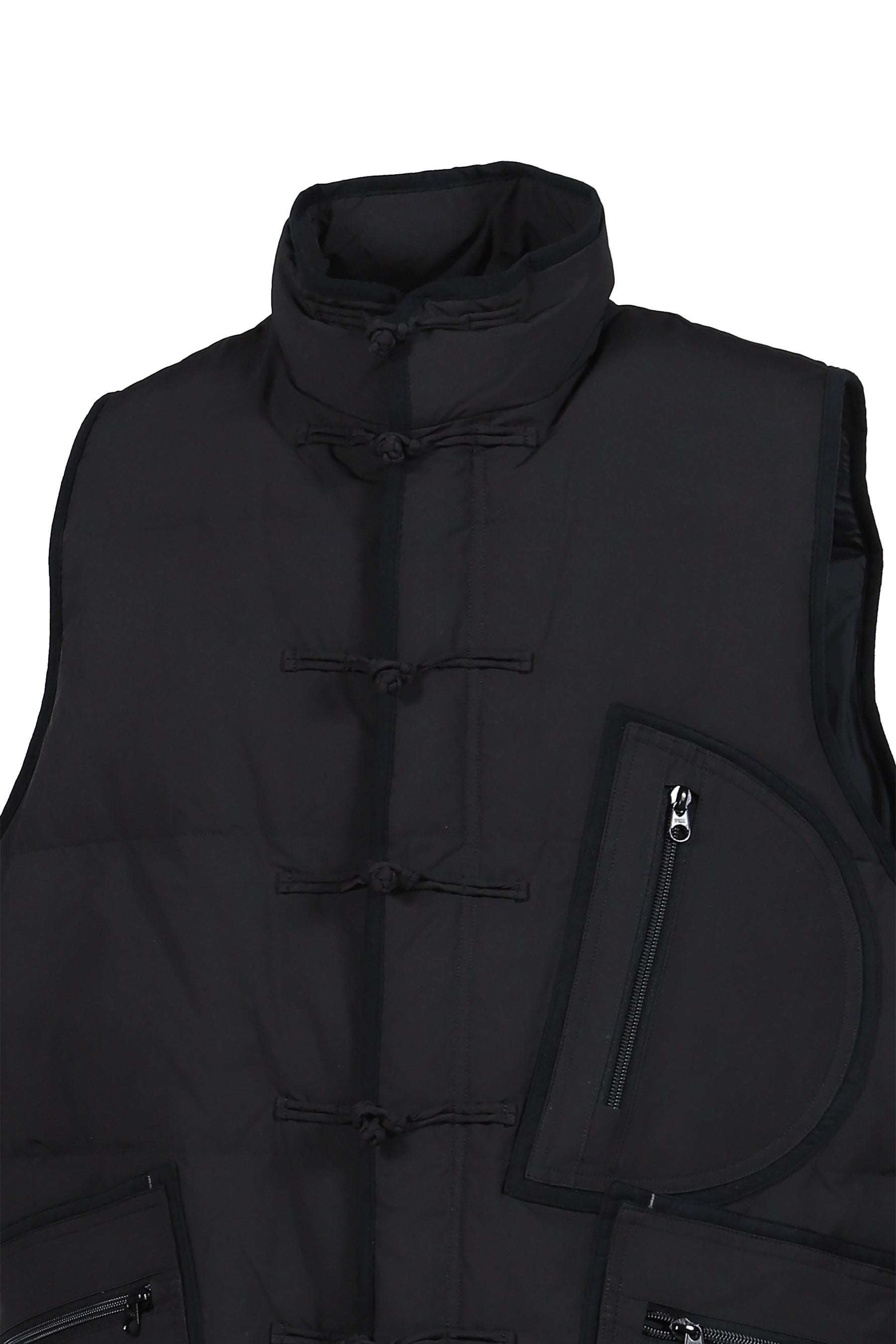WEATHER CHINESE DOWN VEST / BLK