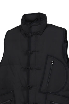 WEATHER CHINESE DOWN VEST / BLK