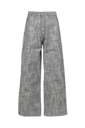 HEAVY STRUCTURED RAW DENIM / GRY 