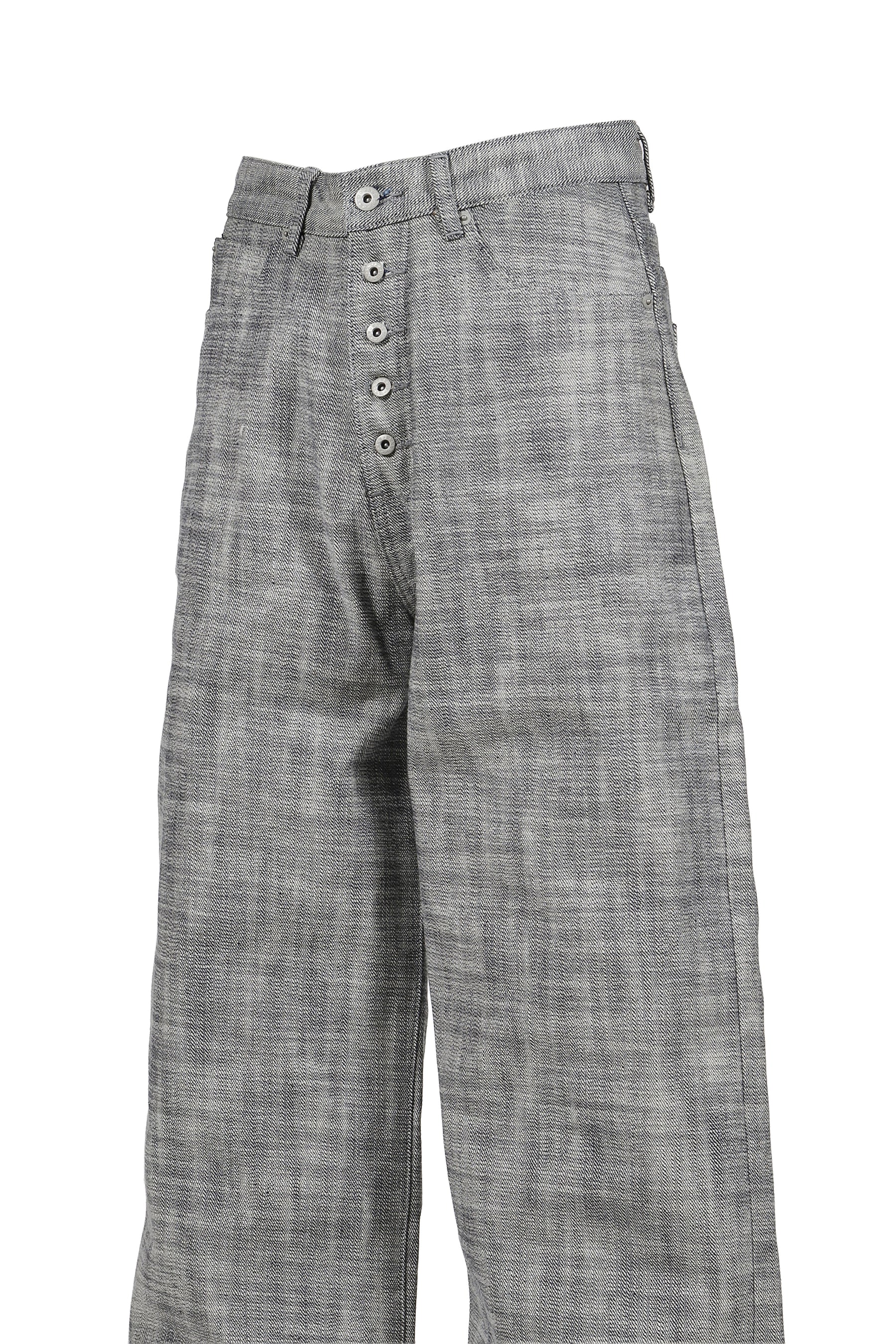 HEAVY STRUCTURED RAW DENIM / GRY 