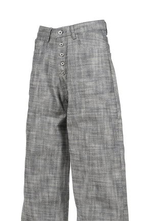 HEAVY STRUCTURED RAW DENIM / GRY 