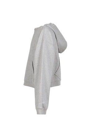 ATHLETIC LOGO HOODIE / GRY MELANGE