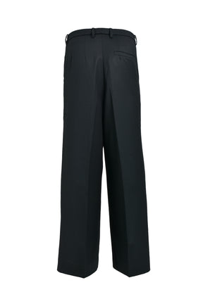 TUCKED WIDE TROUSERS / BLACK 