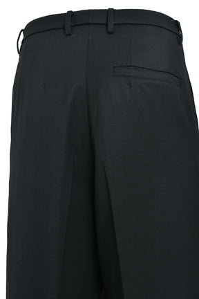 TUCKED WIDE TROUSERS / BLACK 