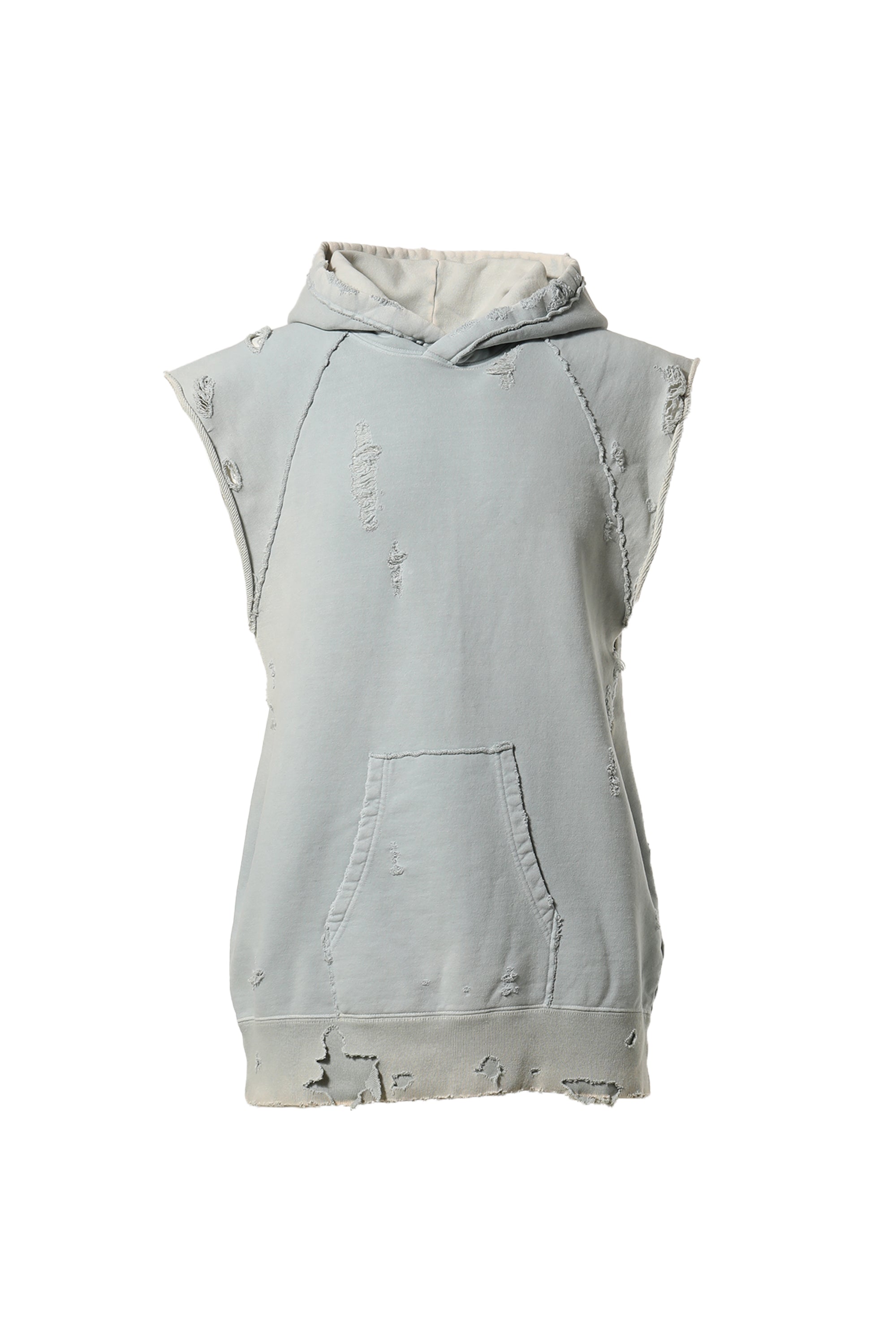 SUBLATIONS FW23 GARMENT DYED SLEEVELESS HOODED SWEATSHIRT .09