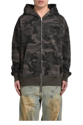 WOODLAND CAMO ZIP HOODIE / CAMO