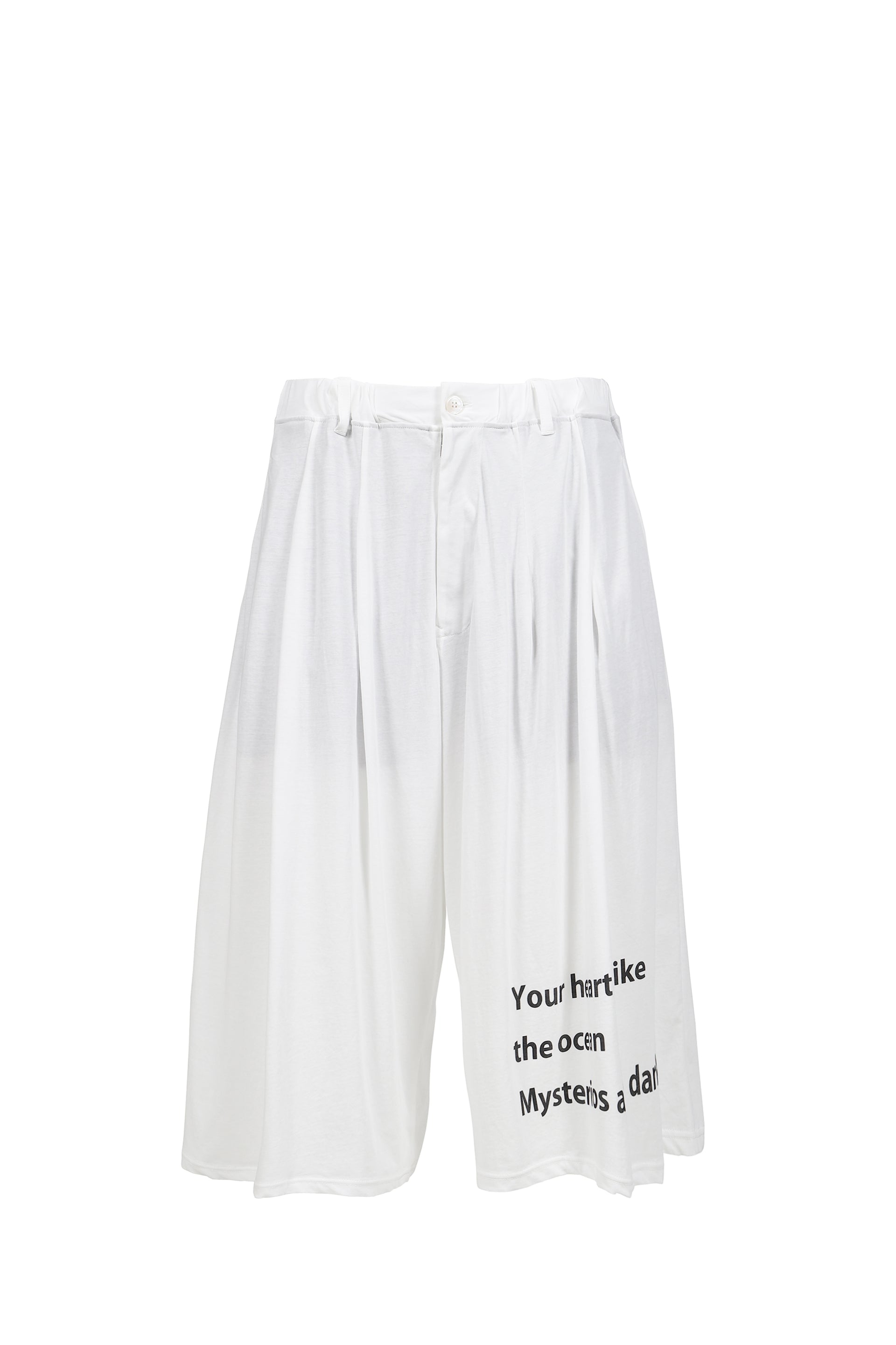 MESSAGE PRINT PANTS / WHT