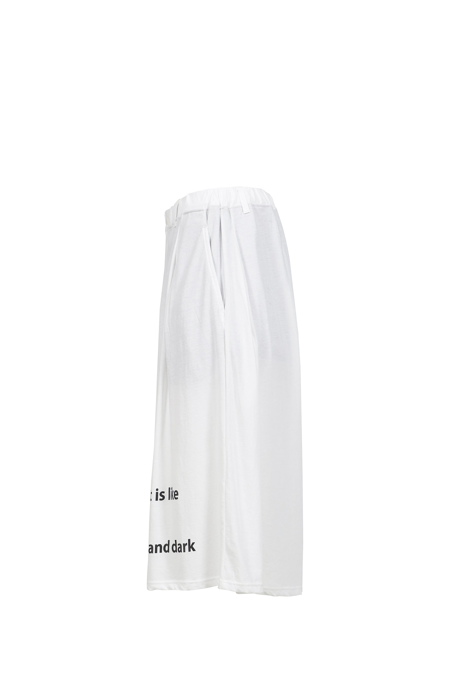 MESSAGE PRINT PANTS / WHT