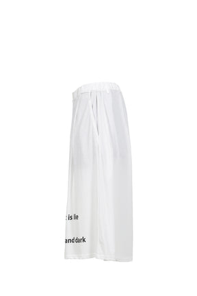 MESSAGE PRINT PANTS / WHT