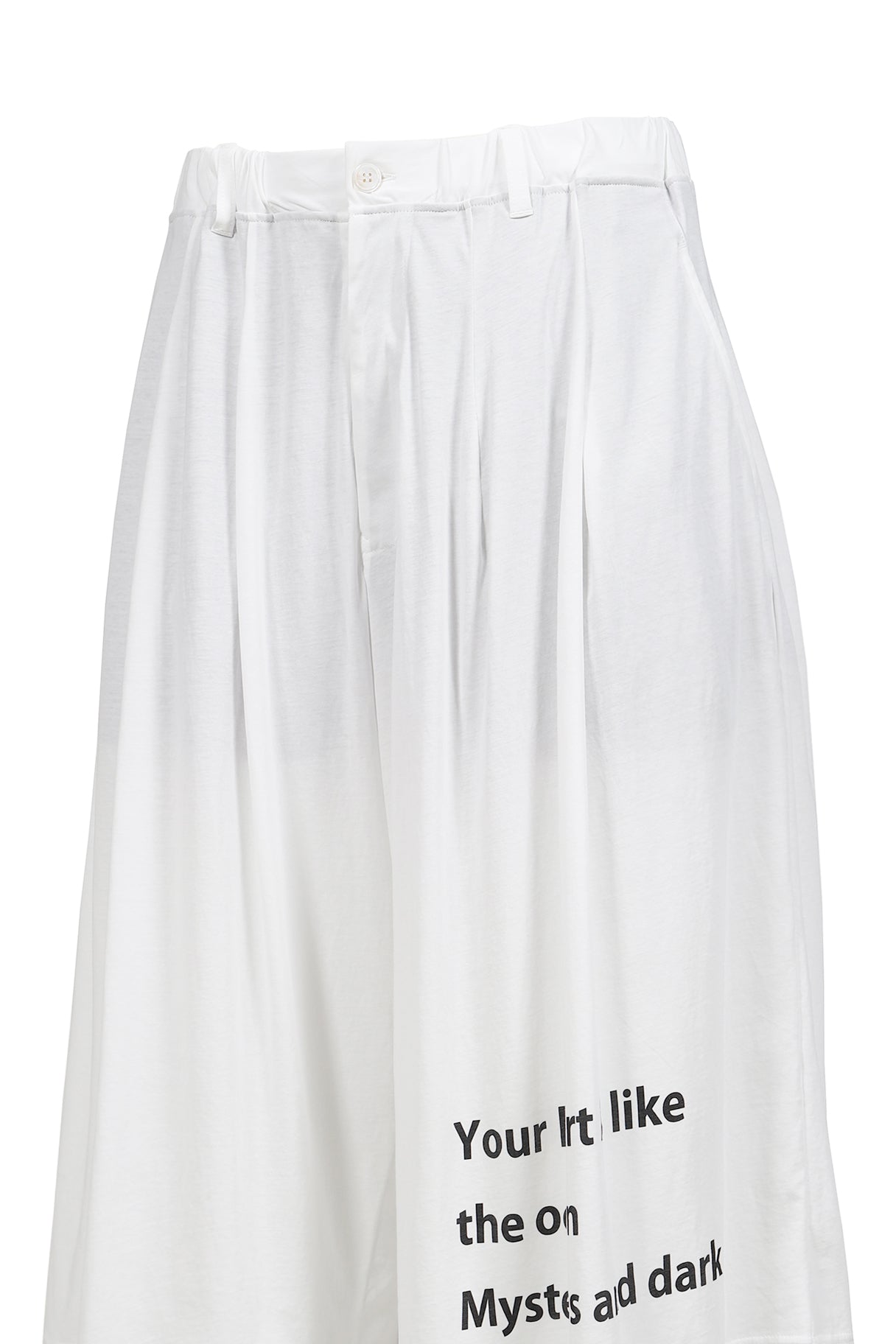 MESSAGE PRINT PANTS / WHT