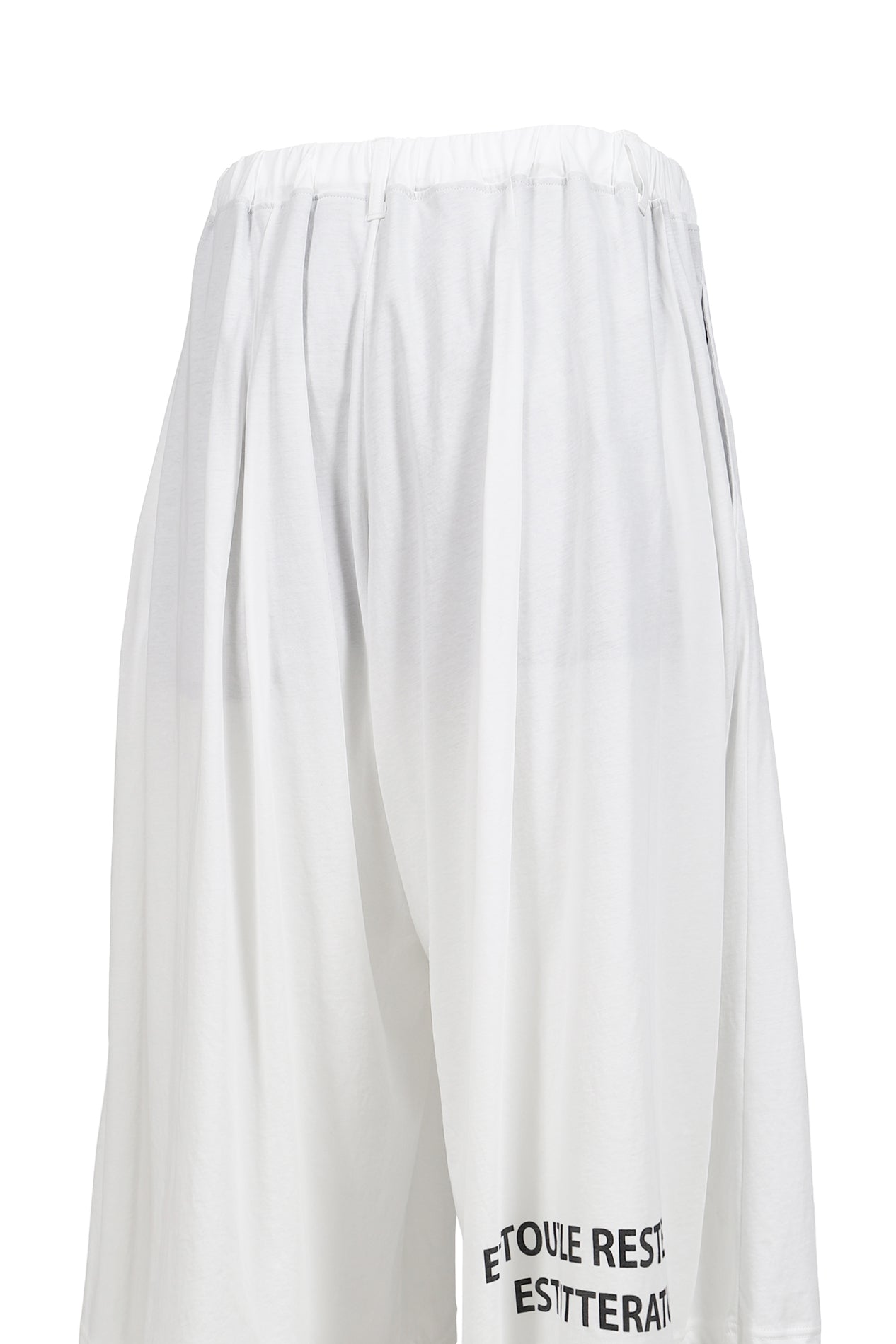 MESSAGE PRINT PANTS / WHT