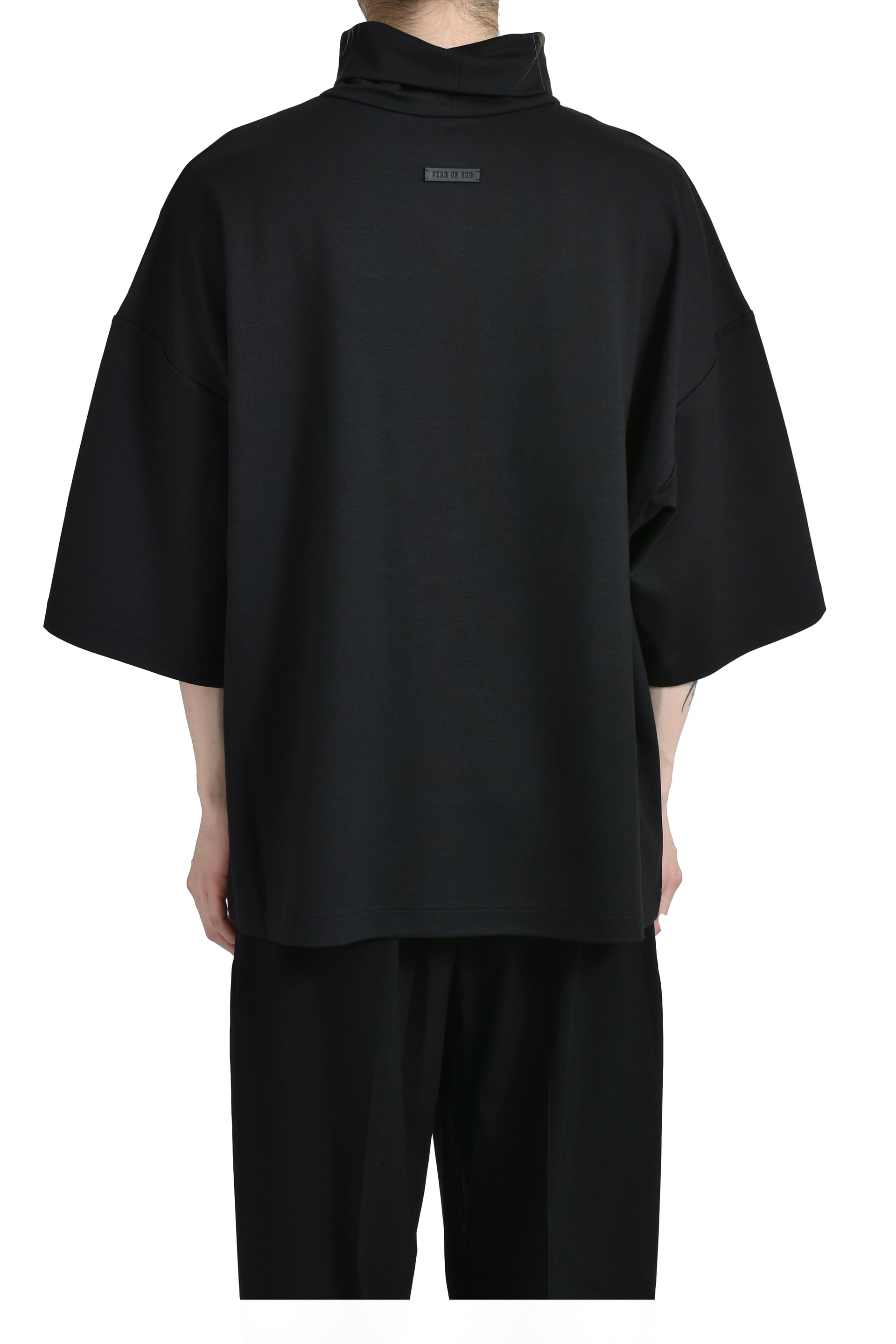 FEAR OF GOD THE ETERNAL COLLECTION HIGH NECK SHORT SLEEVE SHIRT /BLK