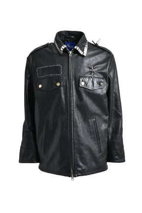 Marking Distance PIERCED POLICE JACKET / BLK