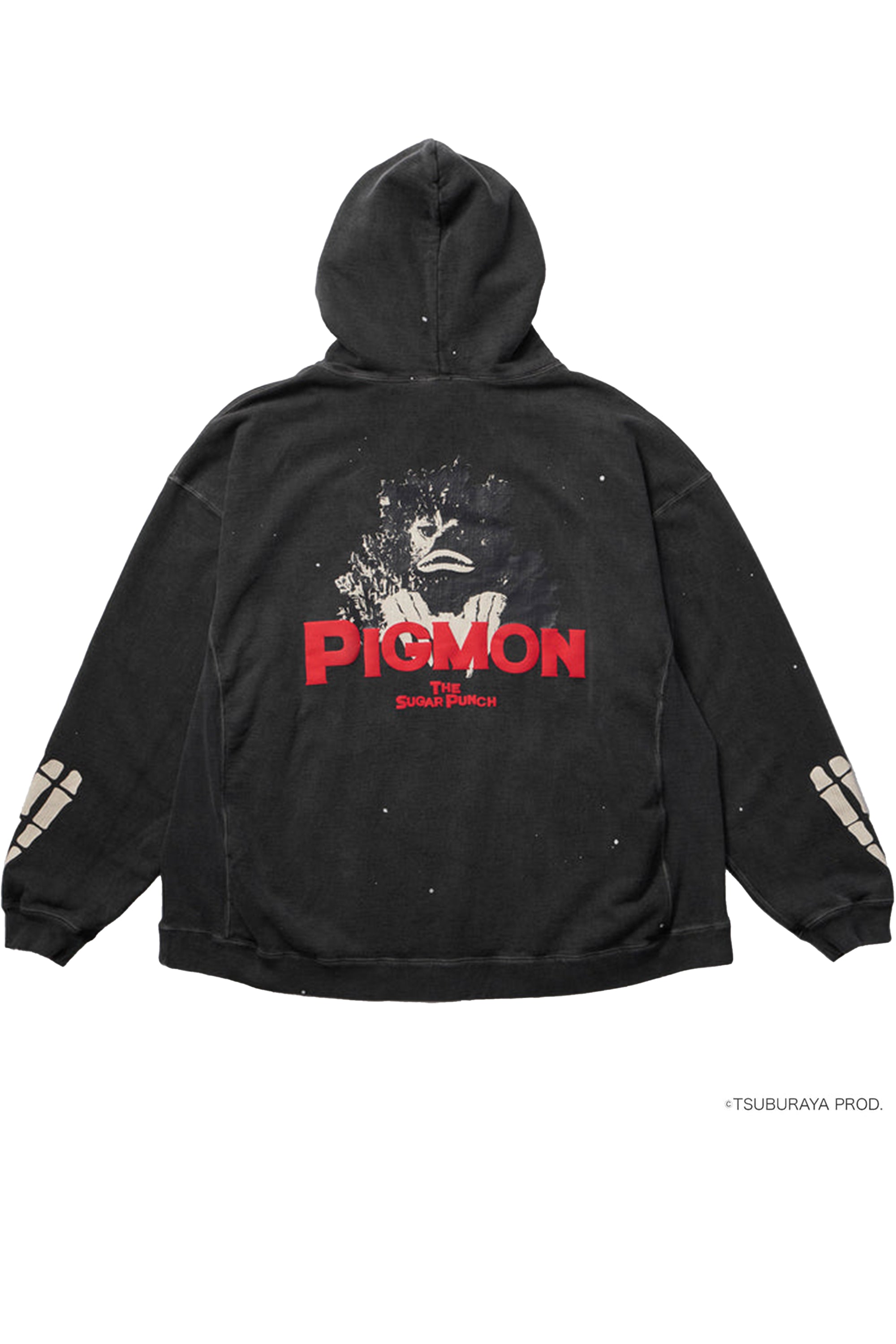 THE SUGAR PUNCH FW23 ULTRAMAN HOODIE (PIGMON) / BLK