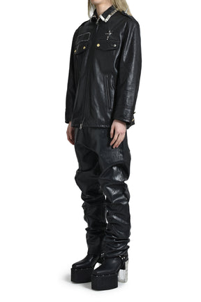 Marking Distance PIERCED POLICE JACKET / BLK