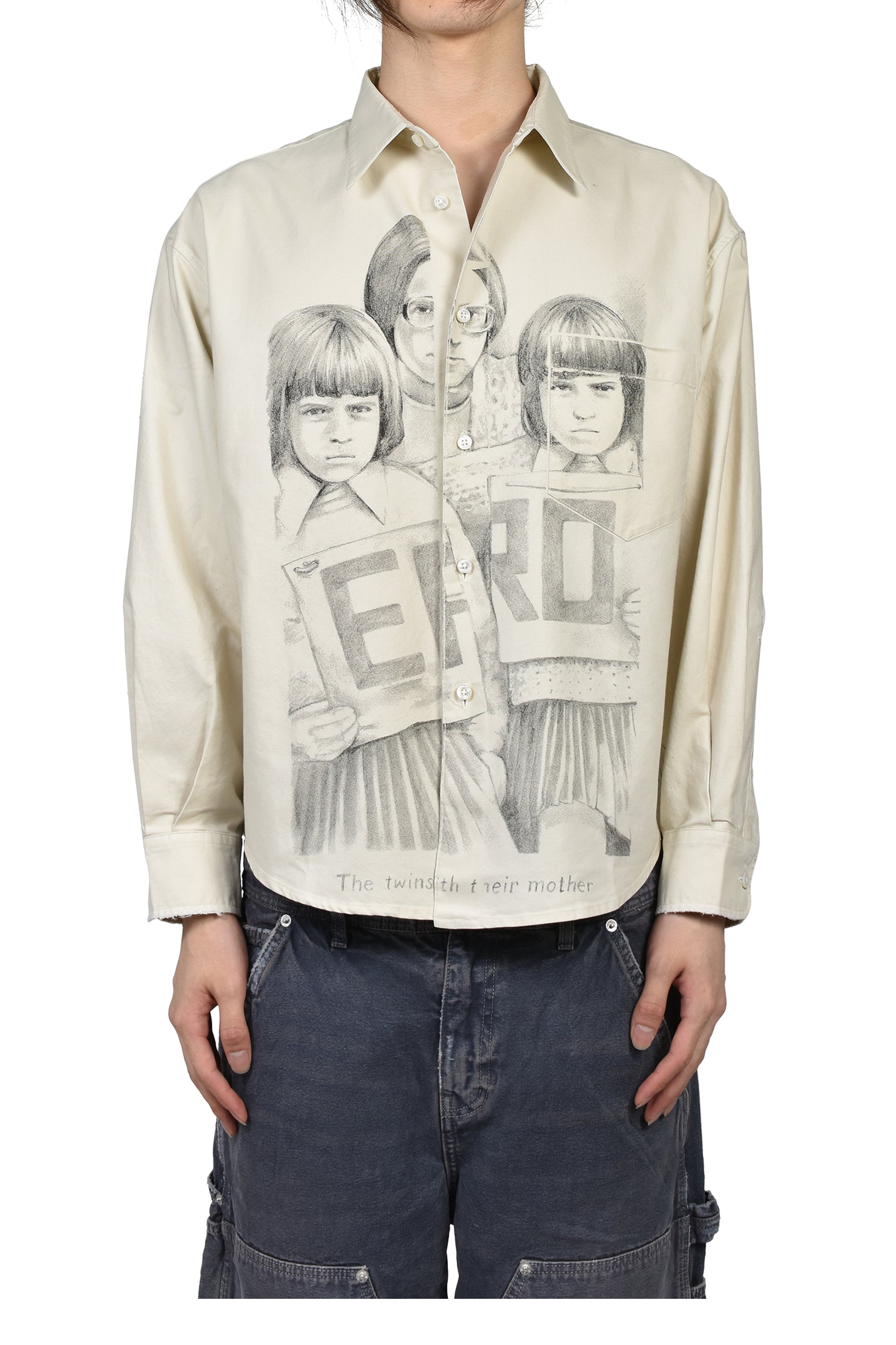 HENRI’S EVERYDAY SHIRT (TWINS WITH MOTHER) / WHT BLK
