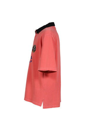 OVERSIZED S/S POLO / PNK WASHED PNK