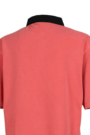 OVERSIZED S/S POLO / PNK WASHED PNK