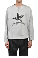 16 HENLEY LONG SLEEVE / SIL GRY