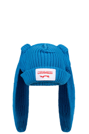 CHUNKY RABBIT BEANIE / BLU 