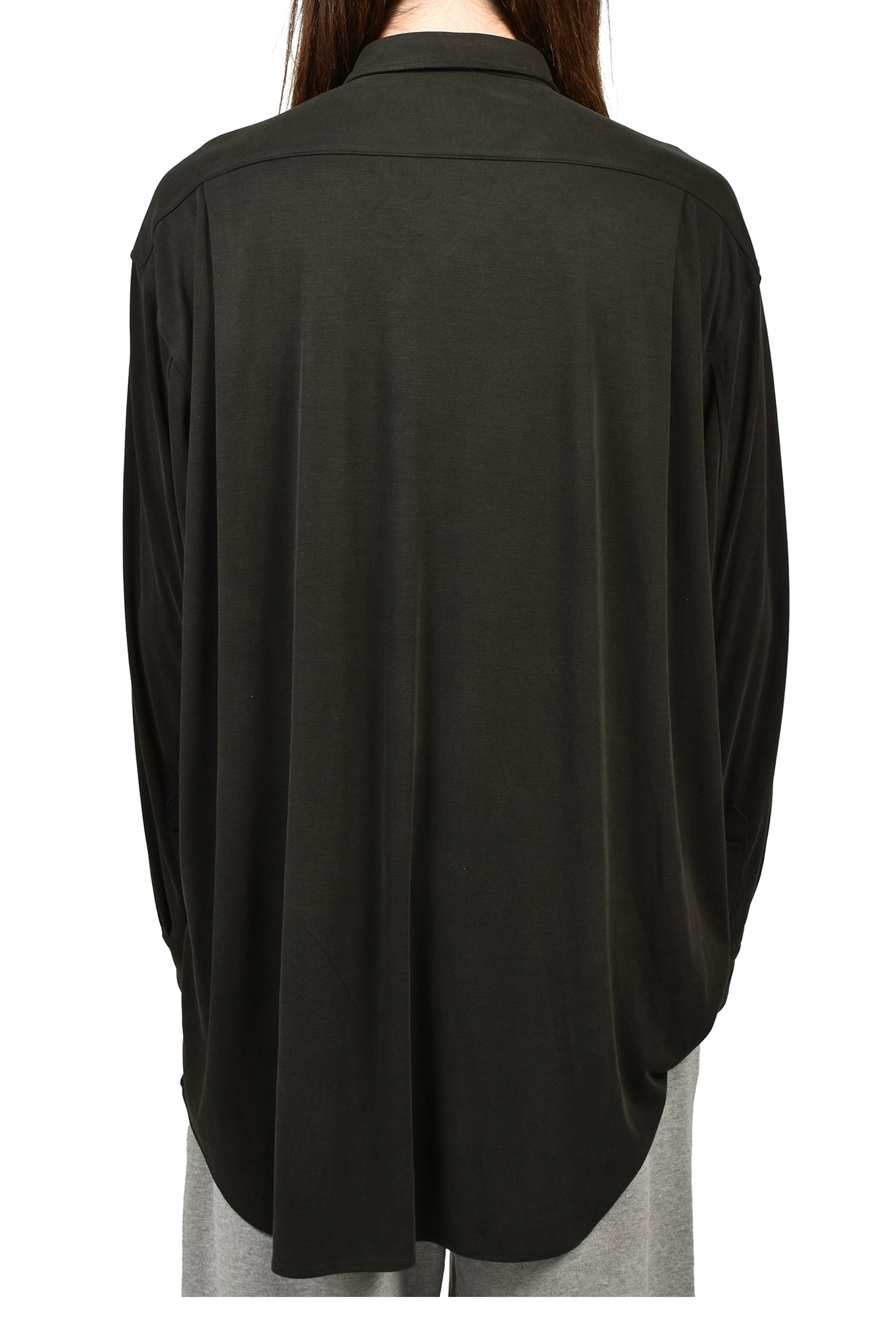 LIQUID DOUBLE BREASTED SHIRT / BLK