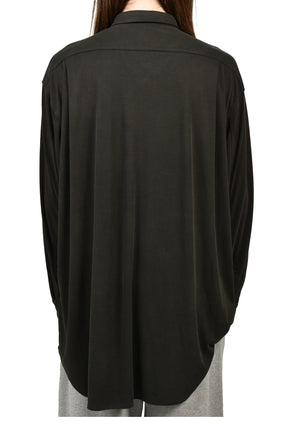 LIQUID DOUBLE BREASTED SHIRT / BLK