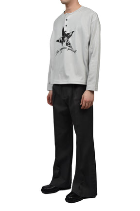 16 HENLEY LONG SLEEVE / SIL GRY