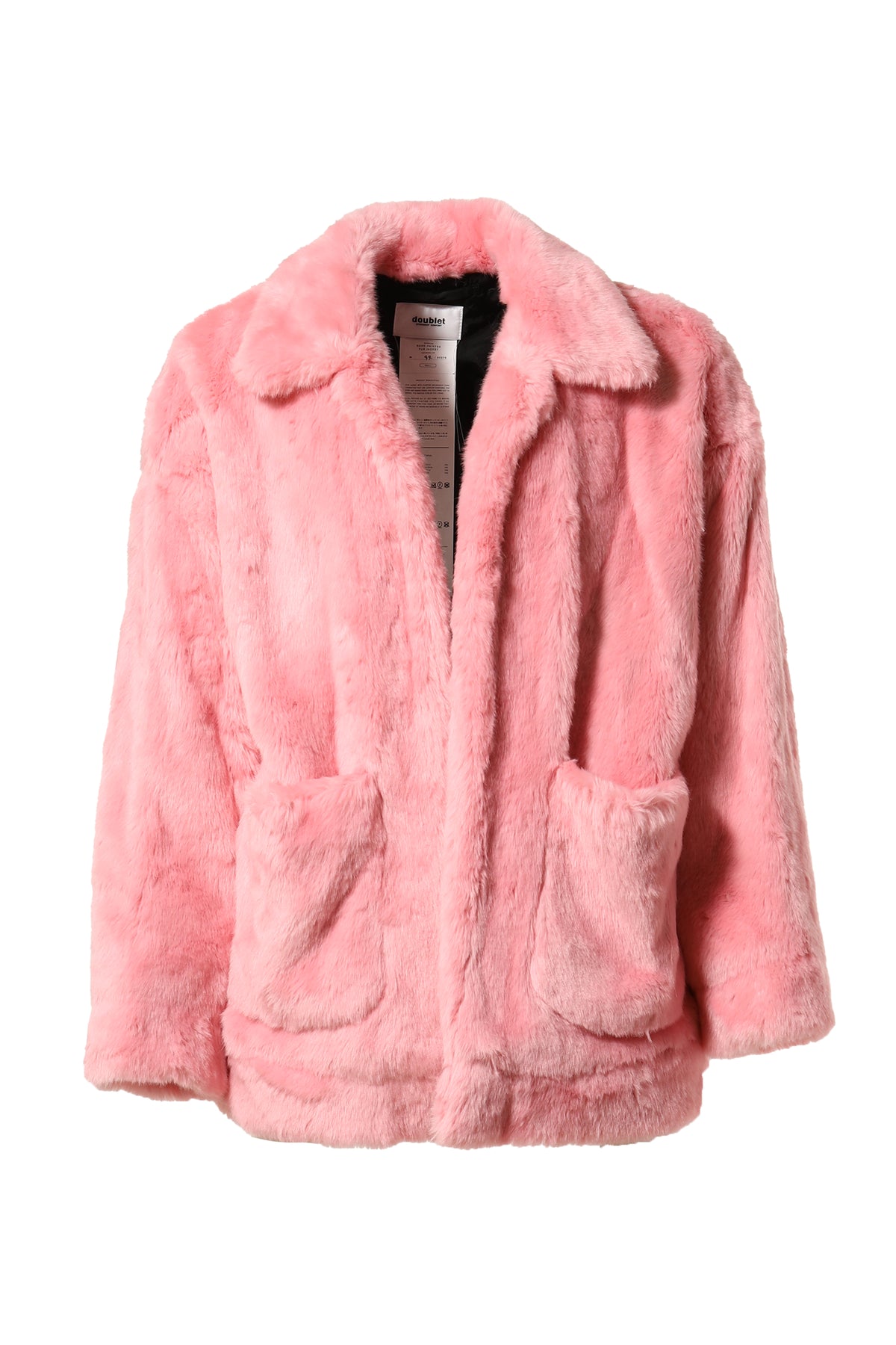 AND-PAINTED FUR JACKET / PNK