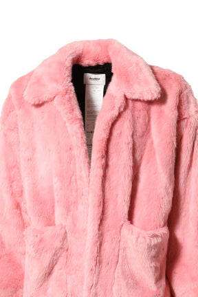 AND-PAINTED FUR JACKET / PNK