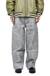 HEAVY STRUCTURED RAW DENIM / GRY 