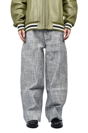 HEAVY STRUCTURED RAW DENIM / GRY 