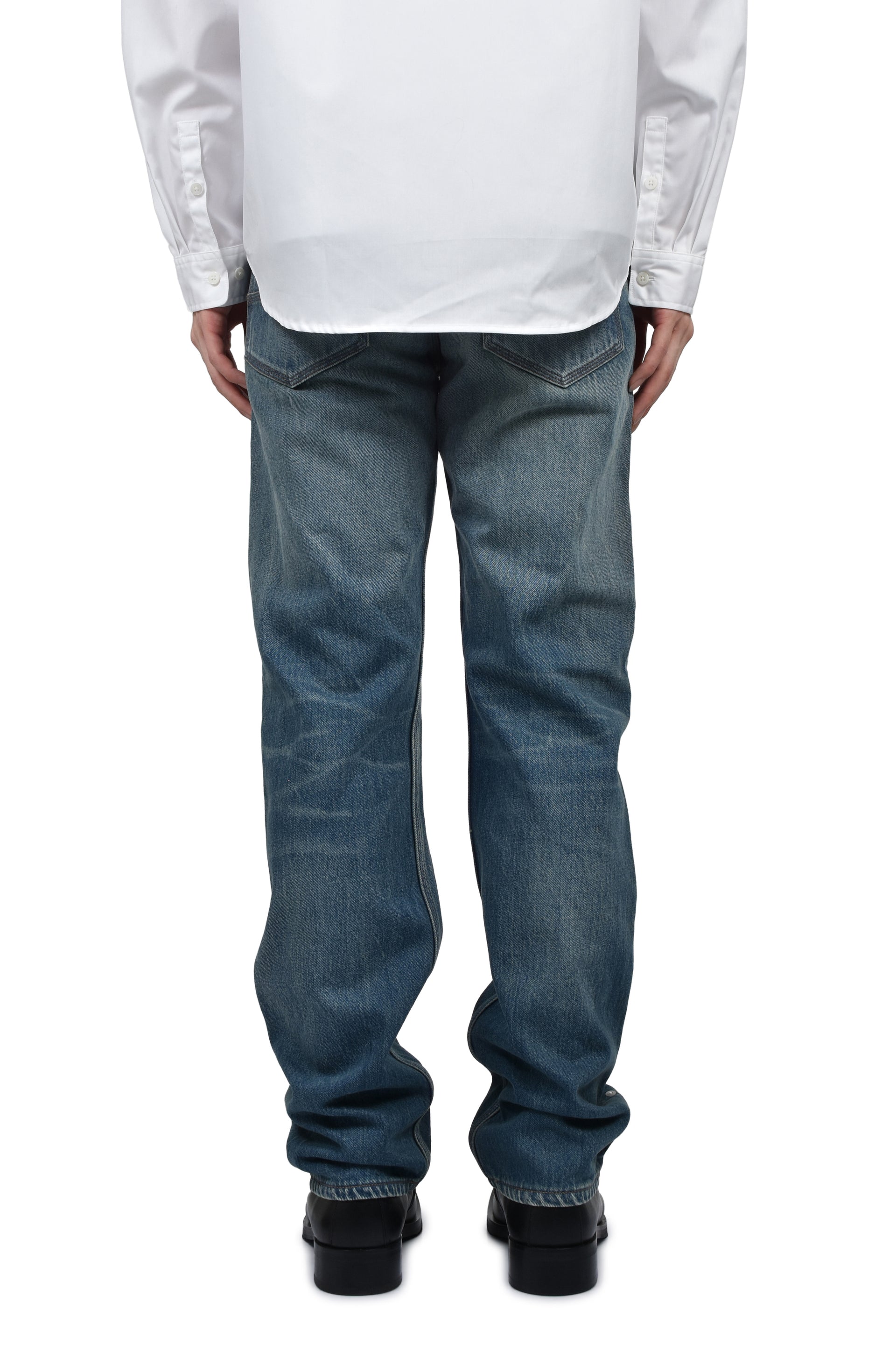 BLUE WASHED JAPANESE DENIM STRAIGHT JEAN / BLU WASH