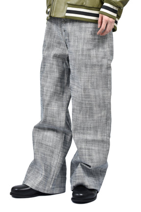 HEAVY STRUCTURED RAW DENIM / GRY 