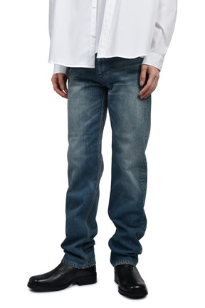 BLUE WASHED JAPANESE DENIM STRAIGHT JEAN / BLU WASH