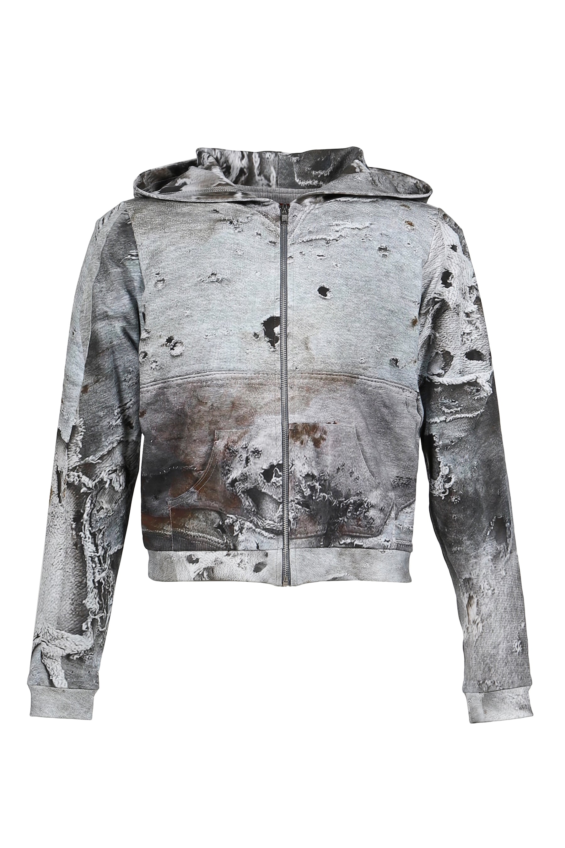 WORN OUT WHITE HOODIE / WHT 