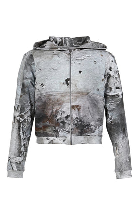 WORN OUT WHITE HOODIE / WHT 