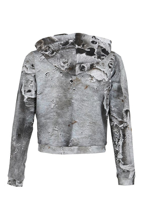 WORN OUT WHITE HOODIE / WHT 