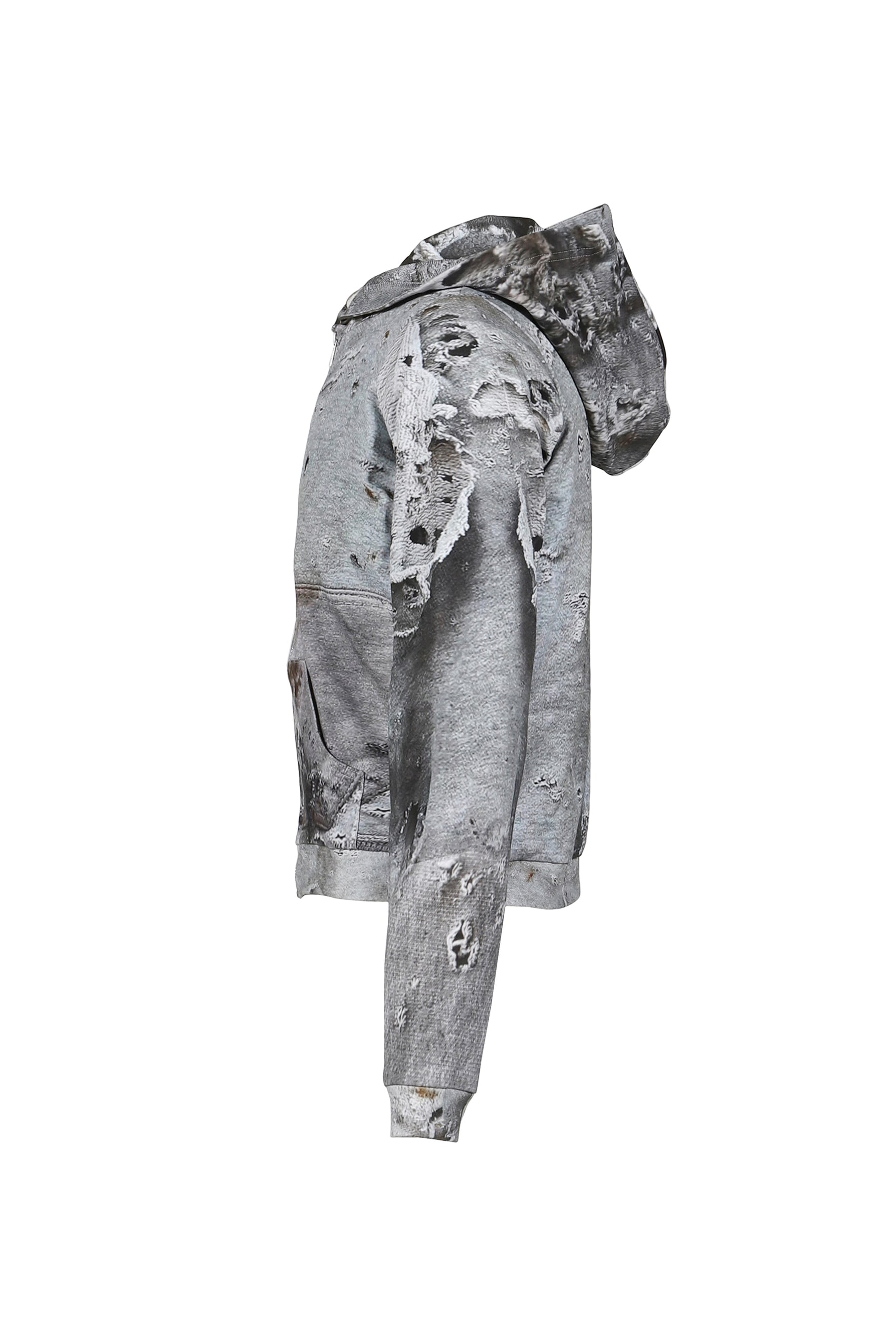 WORN OUT WHITE HOODIE / WHT 