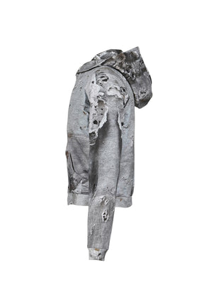 WORN OUT WHITE HOODIE / WHT 